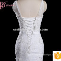 M Alibaba Mermaid Robes de mariée Custom Made Long Tail Lace Appliqued 2017